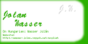 jolan wasser business card